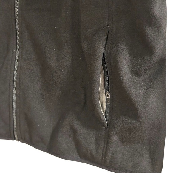 Lands' End Women's Large Black Marinac Fleece Vest Full Zip Sleeveless - Picture 7 of 11